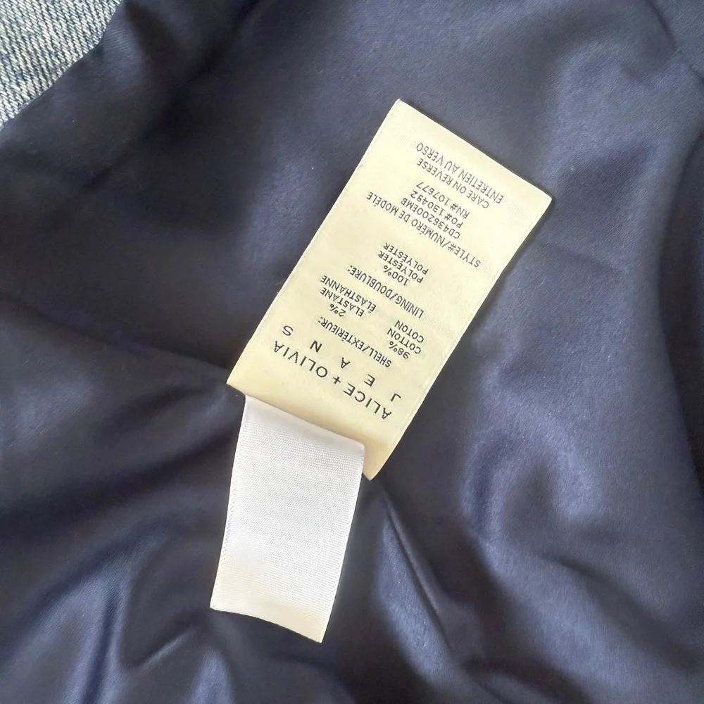 Alice + Olivia Blue Embellished Jean Jacket - Picture 8 of 8